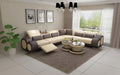 Aetius Modern Leather Sectional with Footrest