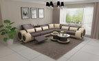 Aetius Modern Leather Sectional with Footrest