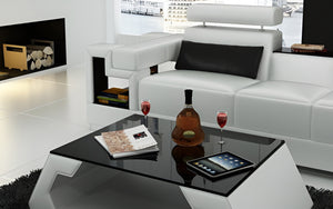 Uri Small Modern Leather Sectional