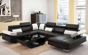 Merdell Modern U-Shape Leather Sectional