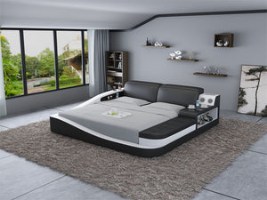 Rebino Leather Bed With Storage