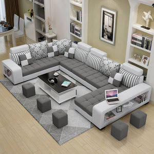 Selena Dark Grey & Light Grey Sectional With Chaise