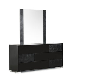 Grawty Italian Modern Black Dresser&Mirror