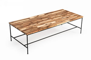 Bunmii Oak and Black Iron Coffee Table