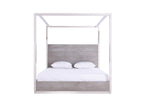 Adele Modern Grey & Stainless Steel Bedroom Set