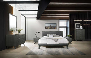 Salimon Modern Grey Wash Bed