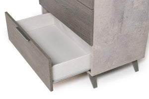 Brubon Modern Faux Concrete & Grey Chest