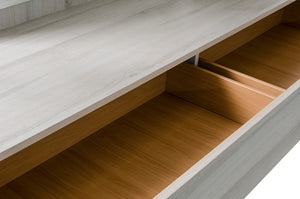 Modrest Izaan Italian Modern Grey Dresser & Mirror