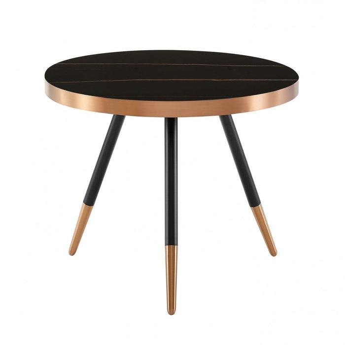 Fregenae - Modern Black Ceramic Small Coffee Table