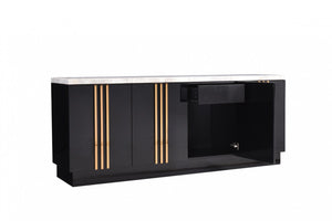 Black Buffet Table