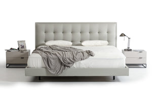 Haqi Modern Grey Nightstand