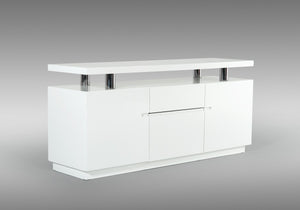 Stuii Modern White Office Credenza