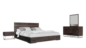 Izabel Domus Benzon Italian Modern Dark Rovere Bedroom Set